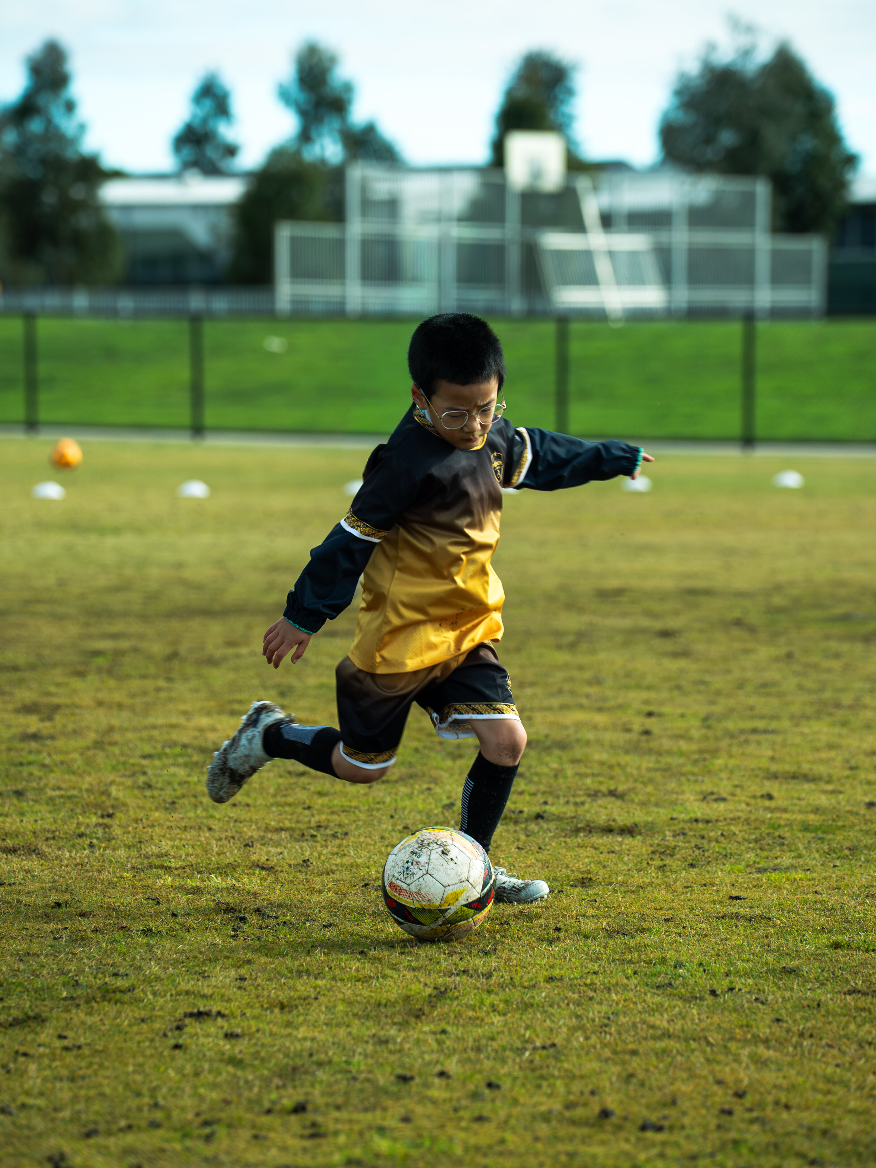 Young ProPath Academy player controlling the ball during a drill