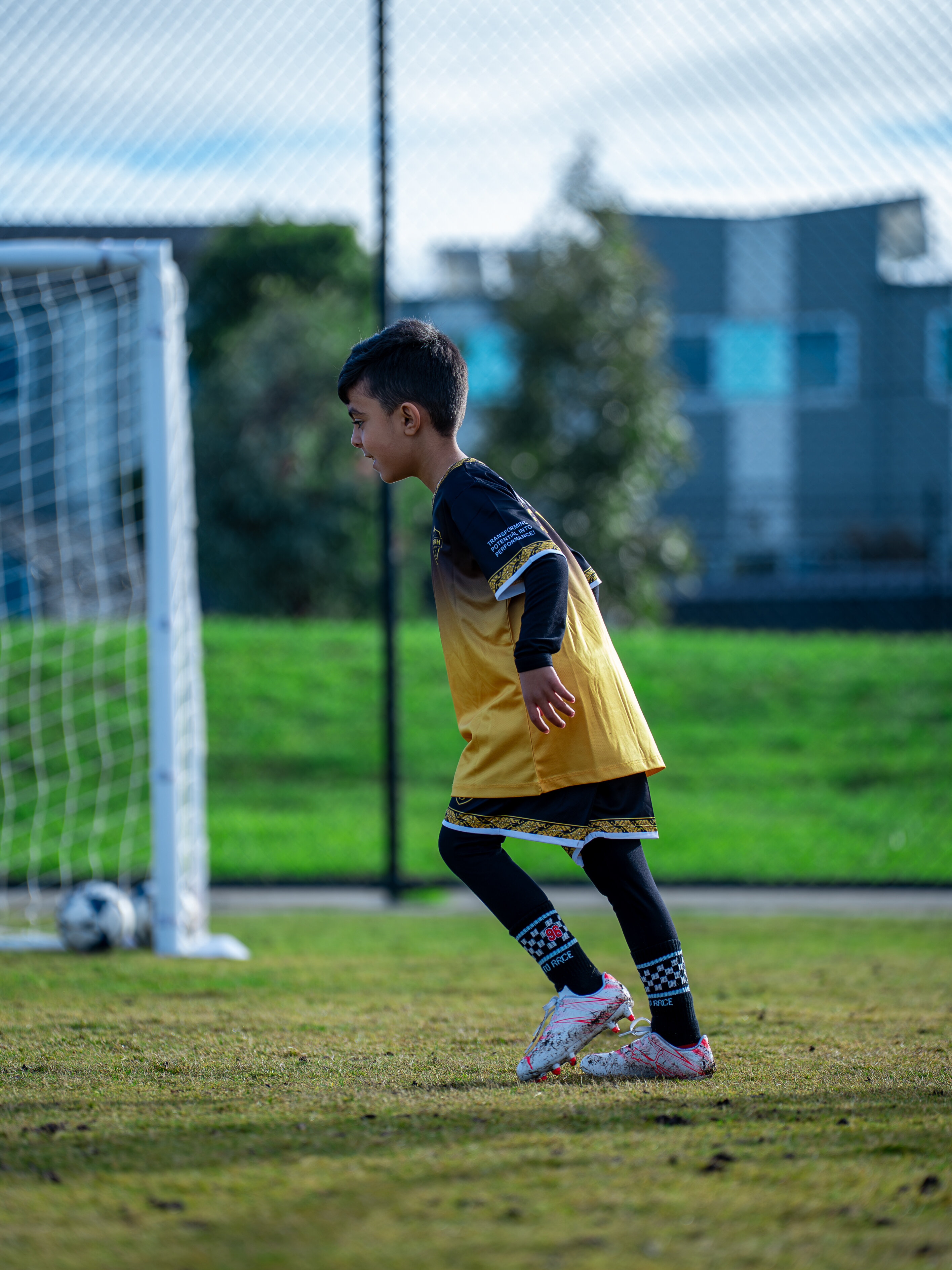 Young player moving near the goal during ProPath Academy training